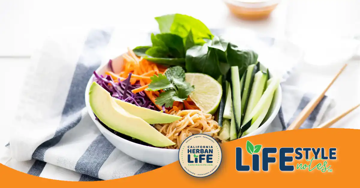 Fresh Spring Roll Bowl with Ginger-Peanut Sauce