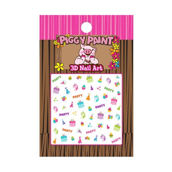 Piggy Paint Birthday Bash Nail Art