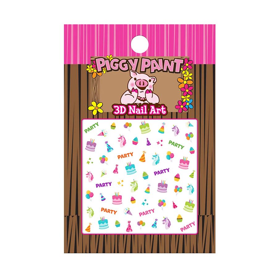 Piggy Paint Birthday Bash Nail Art