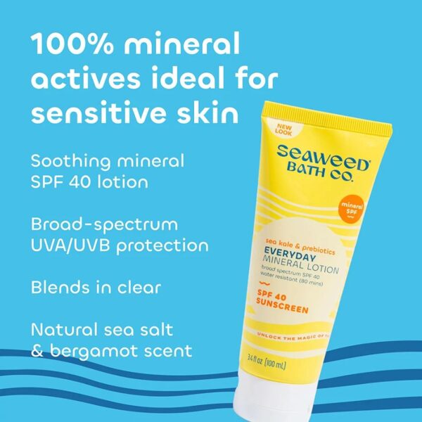 Seaweed Bath Co. Everyday Mineral Sunscreen Lotion SPF 40 3.4 fl. oz. - Image 3