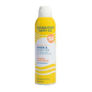 Seaweed Bath Co. Fragrance-Free Sheer Mineral Sensitive Sunscreen Spray SPF 50 6 fl. oz.