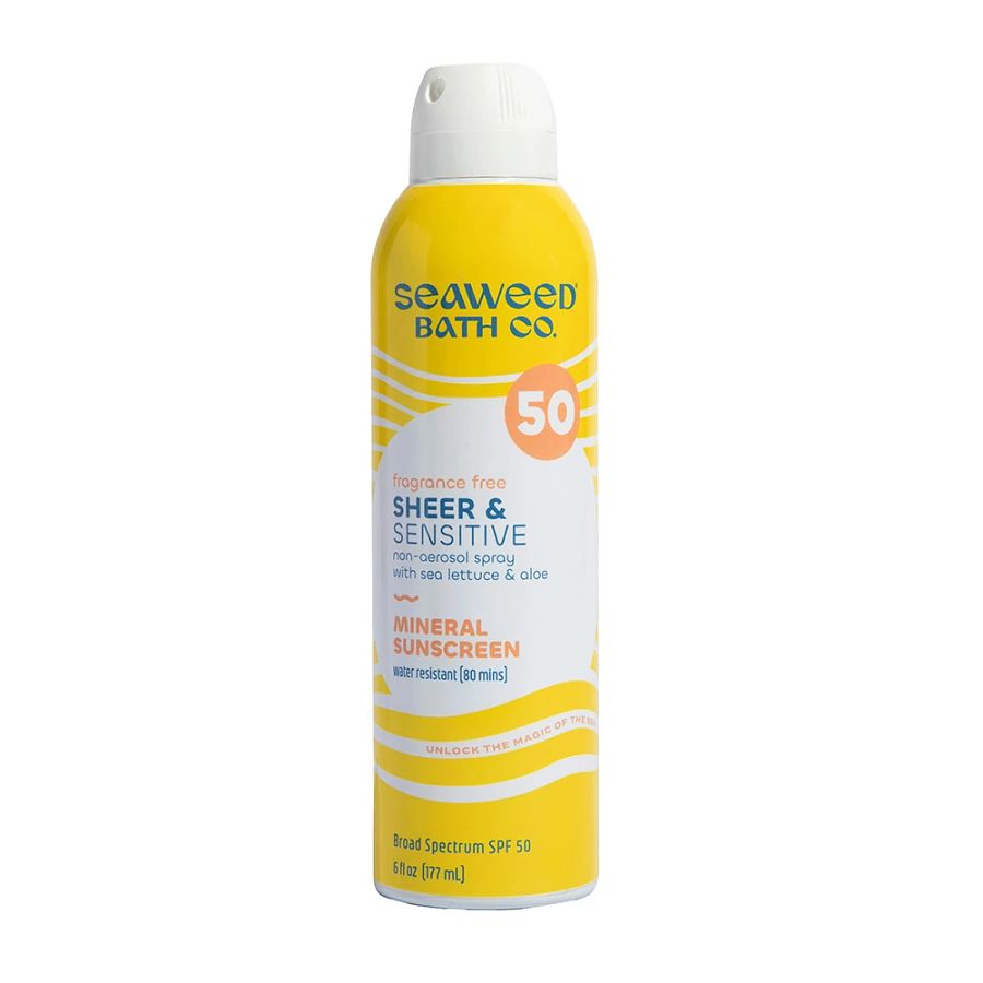 Seaweed Bath Co. Fragrance-Free Sheer Mineral Sensitive Sunscreen Spray SPF 50 6 fl. oz.