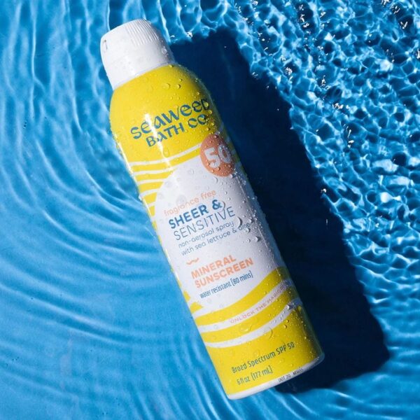 Seaweed Bath Co. Fragrance-Free Sheer Mineral Sensitive Sunscreen Spray SPF 50 6 fl. oz. - Image 2