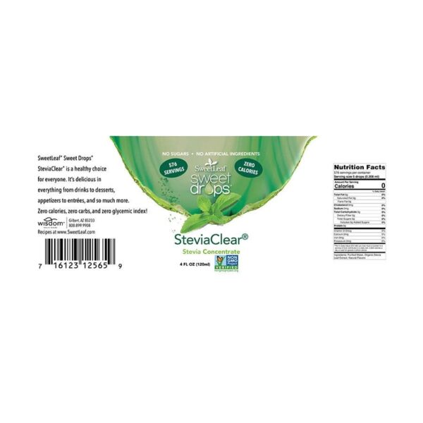 SweetLeaf SteviaClear Sweet Drops 4 fl. oz. - Image 4