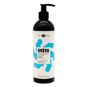 Ayeya Gratitude All-in-One Liquid Traditional African Black Soap 12 fl. oz.