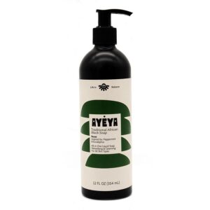 Ayeya Reset All-in-One Liquid Traditional African Black Soap 12 fl. oz.