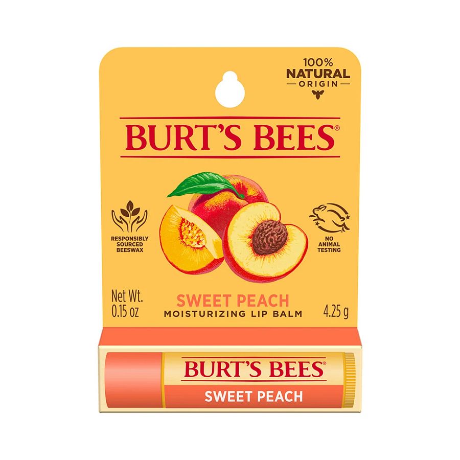 Burt's Bees Sweet Peach Lip Balm 0.15 oz. blister box