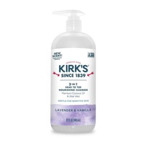 Kirk's Lavender & Vanilla 3-in-1 Head to Toe Cleansers 32 fl. oz.