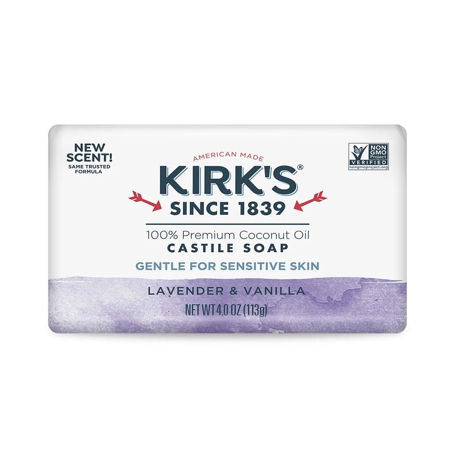 Kirk's Lavender & Vanilla Coco Castile Bar Soap 4 oz.