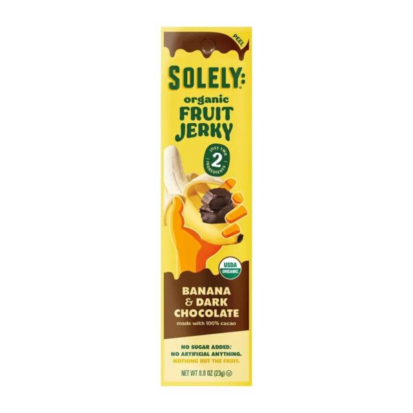 Solely Organic Banana & Chocolate Fruit Jerky 0.8 oz.