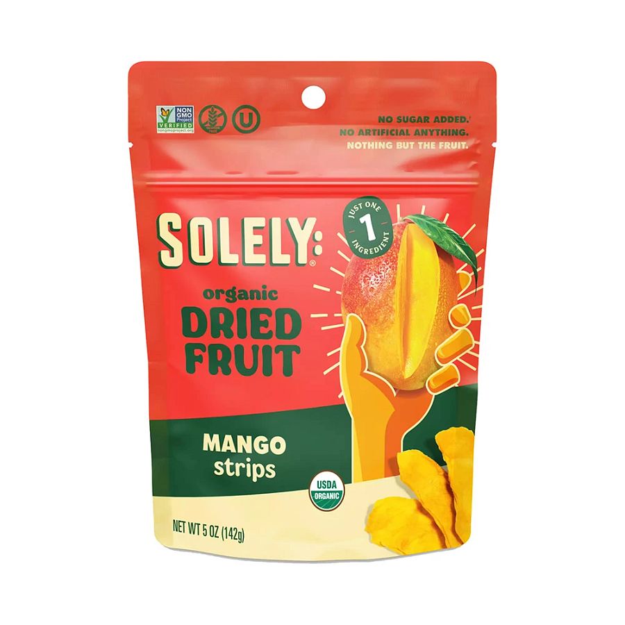 Solely Organic Dried Mango Strips 5 oz.
