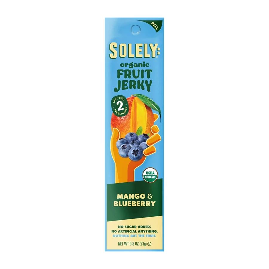 Solely Organic Mango & Blueberry Fruit Jerky 0.8 oz.