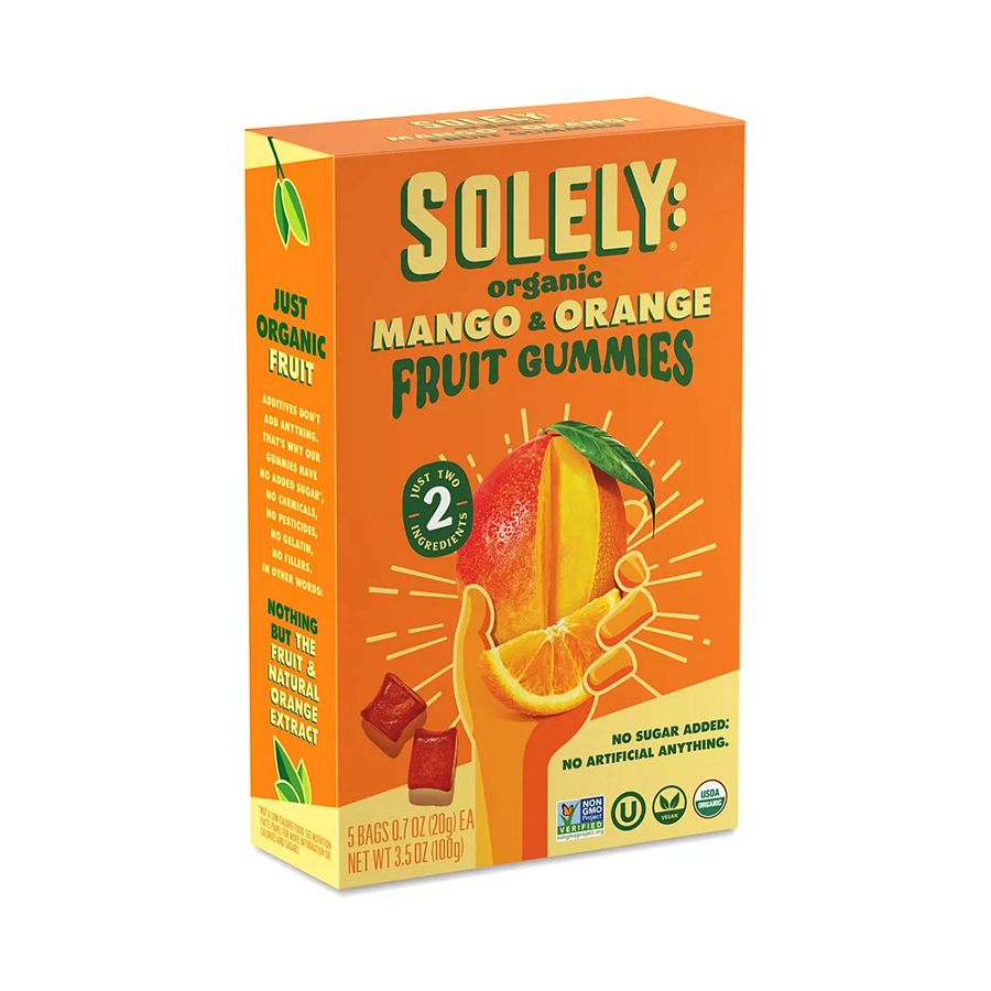 Solely Organic Mango & Orange Fruit Gummies 5 (0.7 oz.) pouches