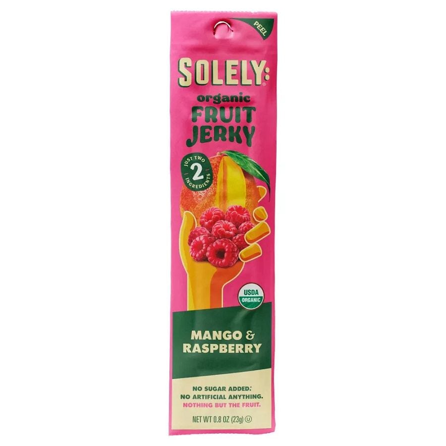 Solely Organic Mango & Raspberry Fruit Jerky 0.8 oz.
