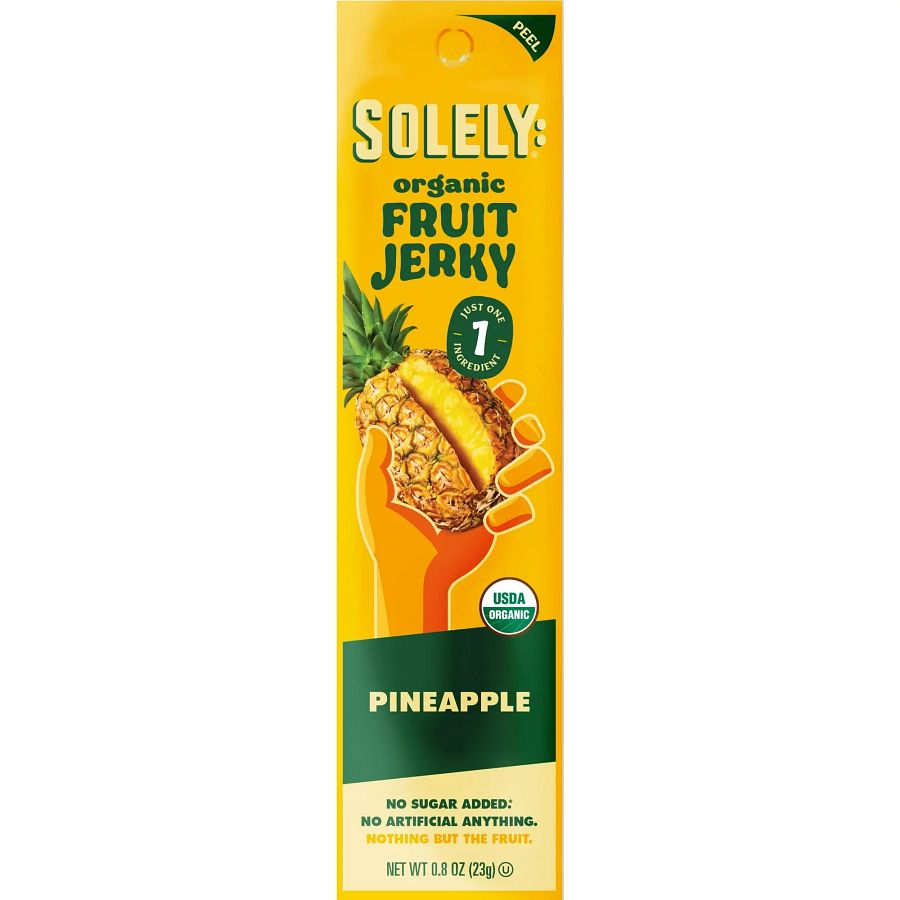 Solely Organic Pineapple Fruit Jerky 0.8 oz.