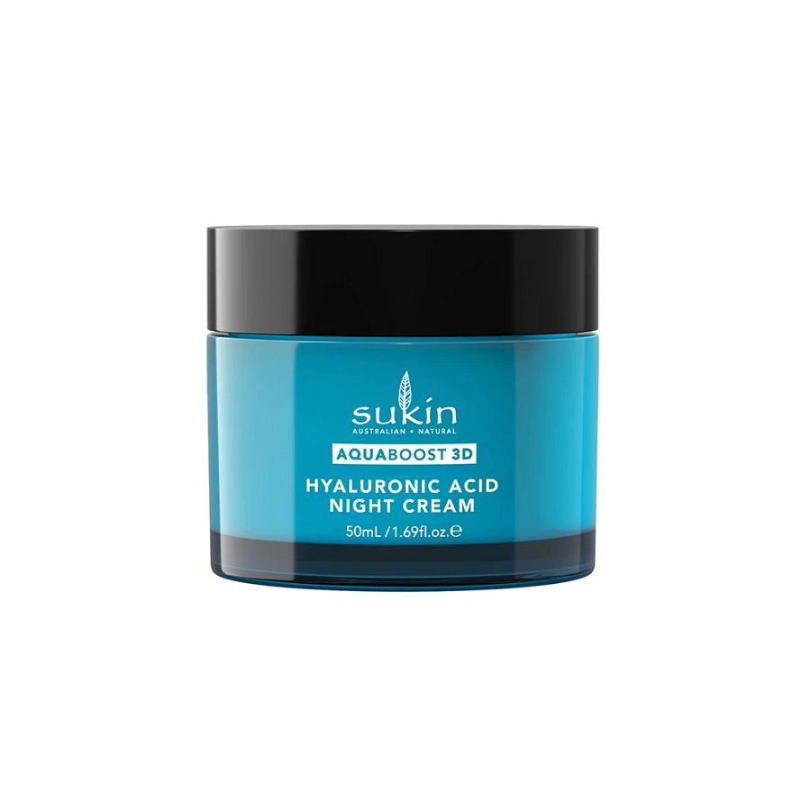 Sukin AQUABOOST 3D Intensive Hydrating Rich Night Facial Cream 1.69 fl. oz.