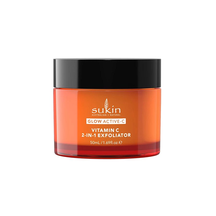 Sukin GLOW ACTIVE-C Vitamin C 2-in-1 Exfoliator 1.69 fl. oz.