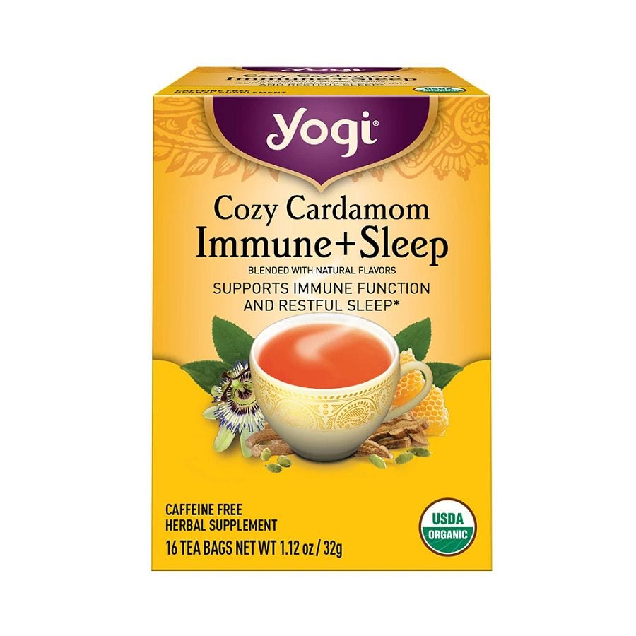 Yogi Tea Organic Cozy Cardamon Immune + Sleep Tea 16 tea bags