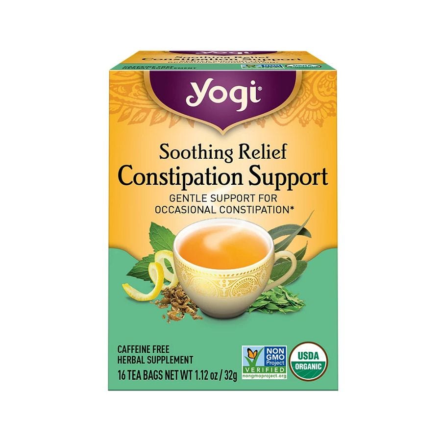 Yogi Tea Organic Soothing Relief Constipation Support Tea 16 tea bags