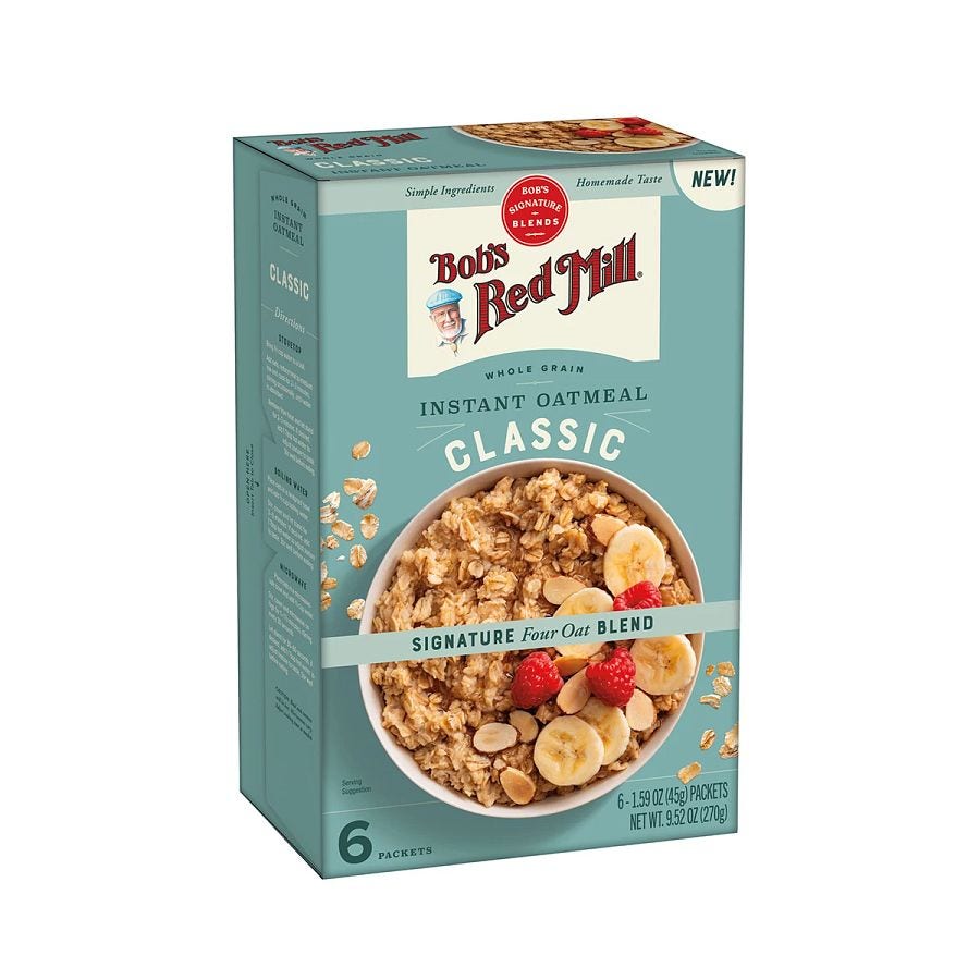 Bob's Red Mill Classic Instant Oatmeal 6 (1.59 oz.) packets