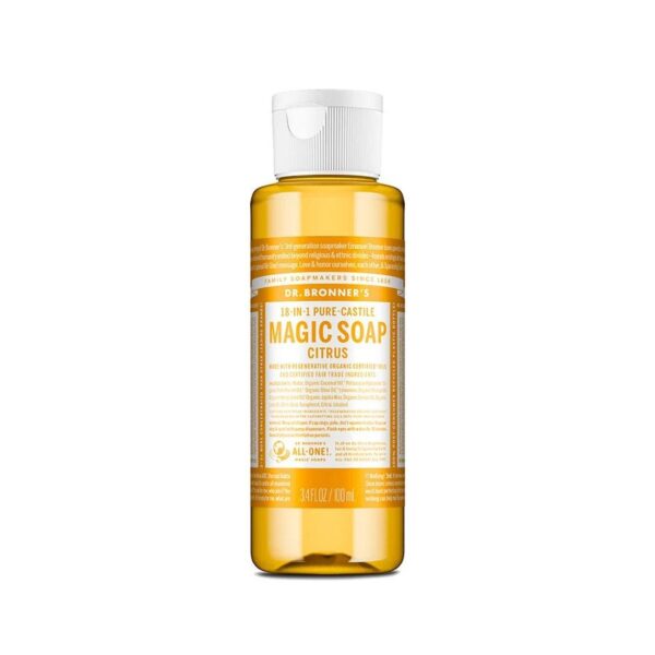 Dr. Bronner's 18-in-1 Pure Castile Citrus Orange Magic Soap 3.4 fl. oz.