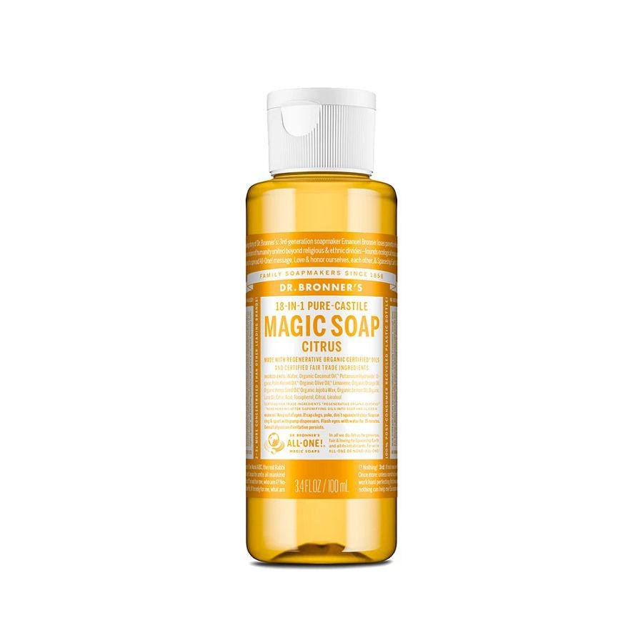 Dr. Bronner's 18-in-1 Pure Castile Citrus Orange Magic Soap 3.4 fl. oz.