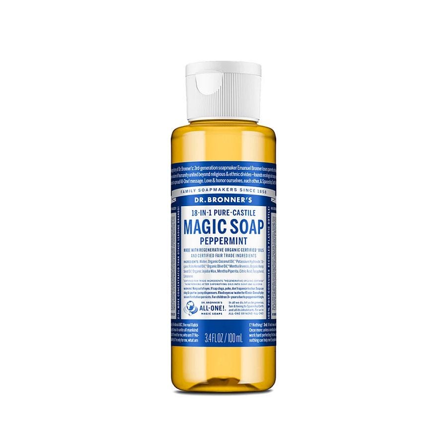 Dr. Bronner's 18-in-1 Pure Castile Peppermint Magic Soap 3.4 fl. oz.