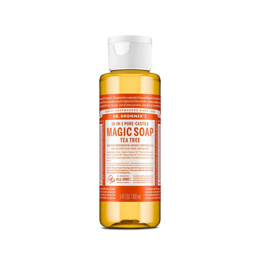 Dr. Bronner's 18-in-1 Pure Castile Tea Tree Magic Soap 3.4 fl. oz.