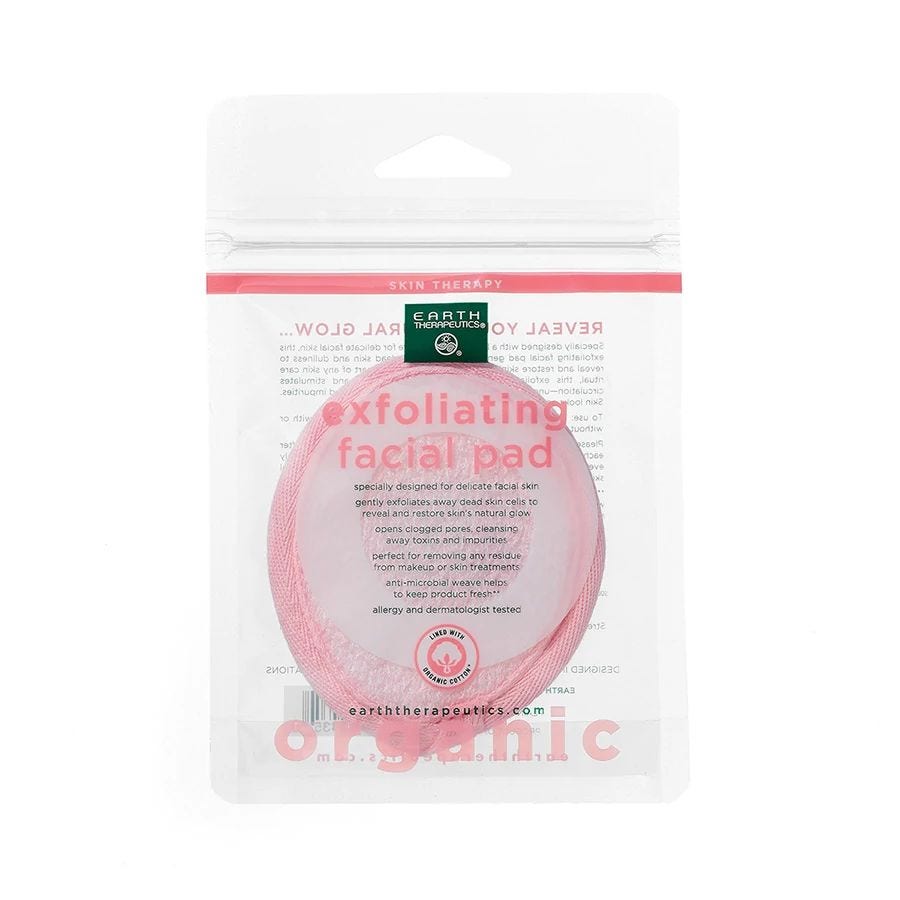 Earth Therapeutics Organic Cotton Pink Facial Pad