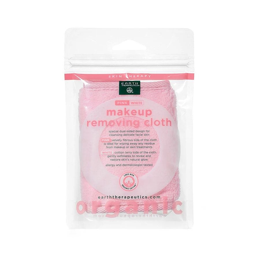 Earth Therapeutics Organic Cotton Pink Makeup Removing Cloth
