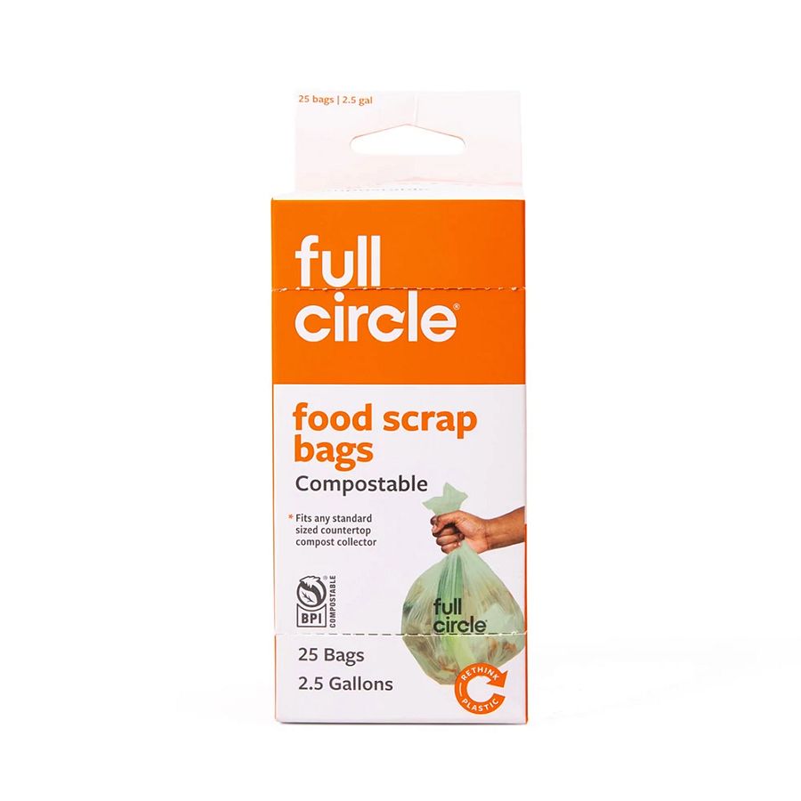 Full Circle Compostable Food Scrap 2.5 Gallon Bags 25 count