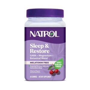 Natrol Cherry Melatonin-Free Sleep & Restore Gummies 60 count