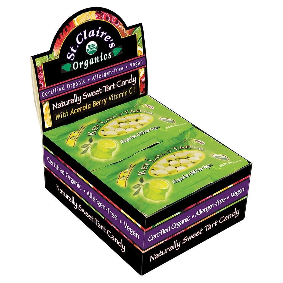 St. Claire's Organics Key Lime Fruit Tarts 12 (0.5 oz.) pocket pouches