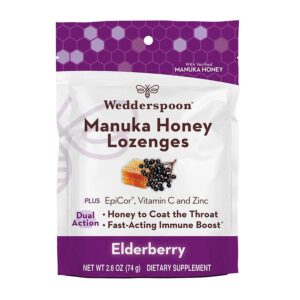 Wedderspoon Elderberry Manuka Honey Lozenges 2.6 oz. bag