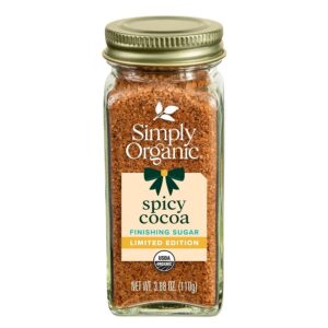 Simply Organic Spicy Cocoa Finishing Sugar 3.88 oz.