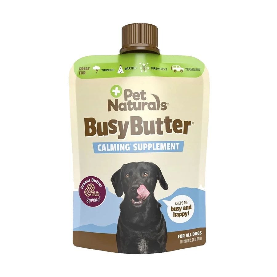 Pet Naturals Busy Butters Peanut Butter Dog Calming Supplement 6 oz. pouch