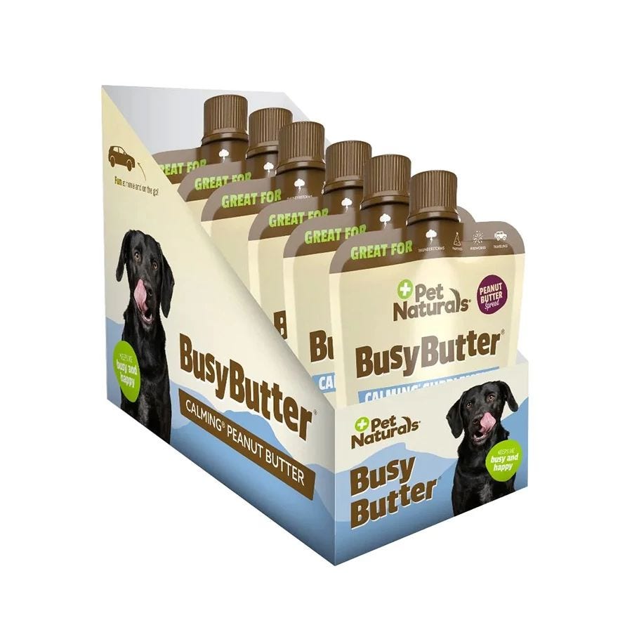 Pet Naturals Busy Butters Peanut Butter Dog Calming Supplement 6 (1.5 oz.) pouches
