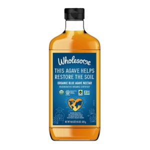 Wholesome Sweeteners Regenerative Organic Certified Blue Agave Nectar 18.5 oz.