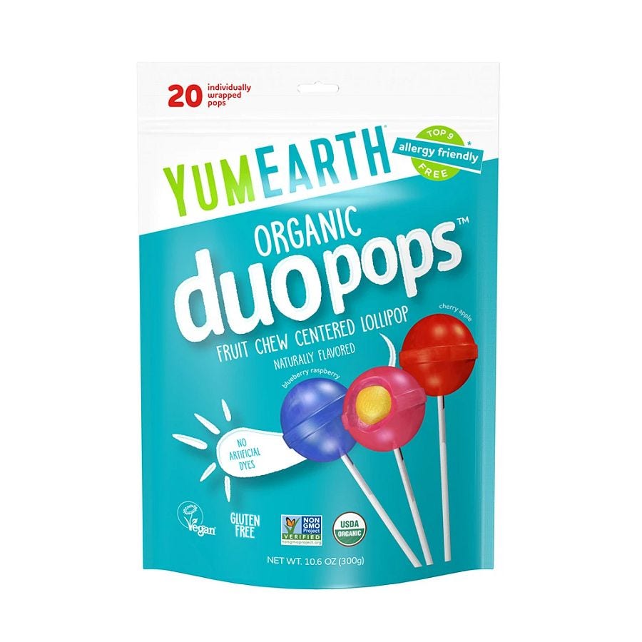YumEarth Organic Assorted Flavor DuoPops 20 count