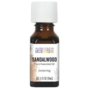 Aura Cacia Sandalwood Essential Oil 0.5 fl. oz.