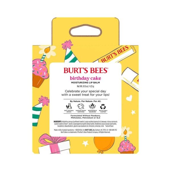 Burt's Bees Birthday Cake Lip Balm + Gift Card Holder 0.15 oz. blister box - Image 2