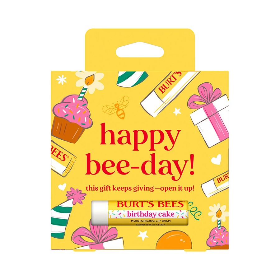 Burt's Bees Birthday Cake Lip Balm + Gift Card Holder 0.15 oz. blister box