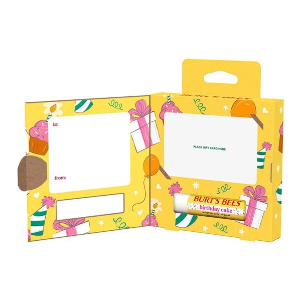 Burt's Bees Birthday Cake Lip Balm + Gift Card Holder 0.15 oz. blister box - Image 3