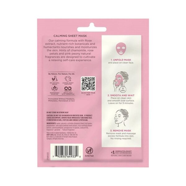 Burt's Bees Calming Rose Mask 0.33 oz. - Image 2