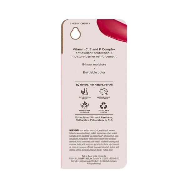 Burt's Bees Cheeky Cherry Tinted Boosted Balm 0.16 oz. blister box - Image 2