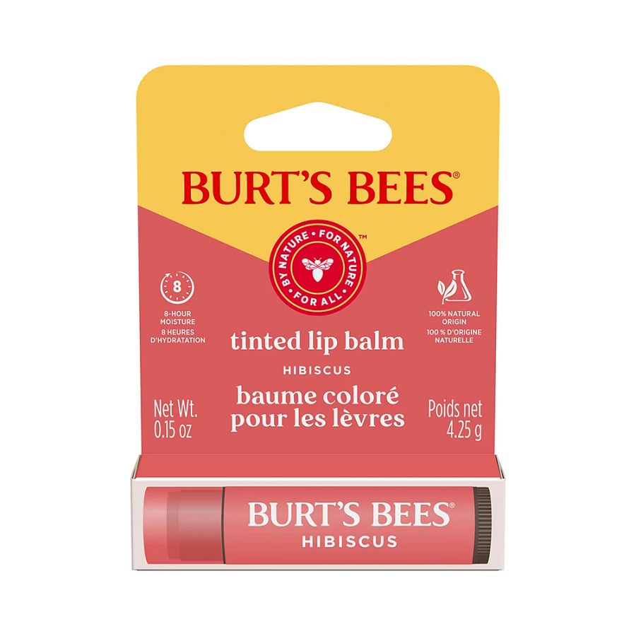 Burt's Bees Hibiscus Tinted Lip Balm 0.15 oz. blister box