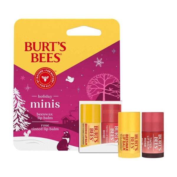 Burt's Bees Holiday Minis Original & Rose Lip Balms 2-pack - Image 2
