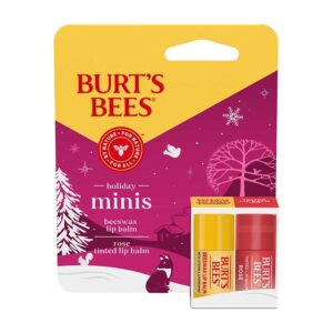 Burt's Bees Holiday Minis Original & Rose Lip Balms 2-pack