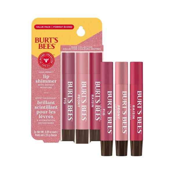 Burt's Bees Nude Lip Shimmers 3-pack - Image 3