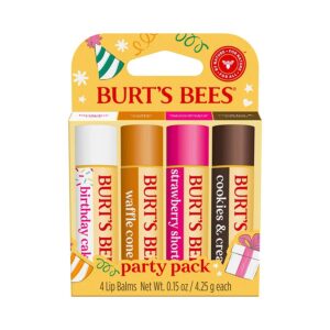 Burt's Bees Party Pack Lip Balms 4 (0.15 oz.) tubes in blister box